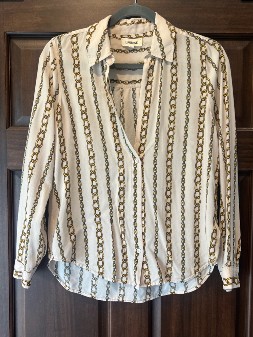 L’Agence chain shirt- XS
